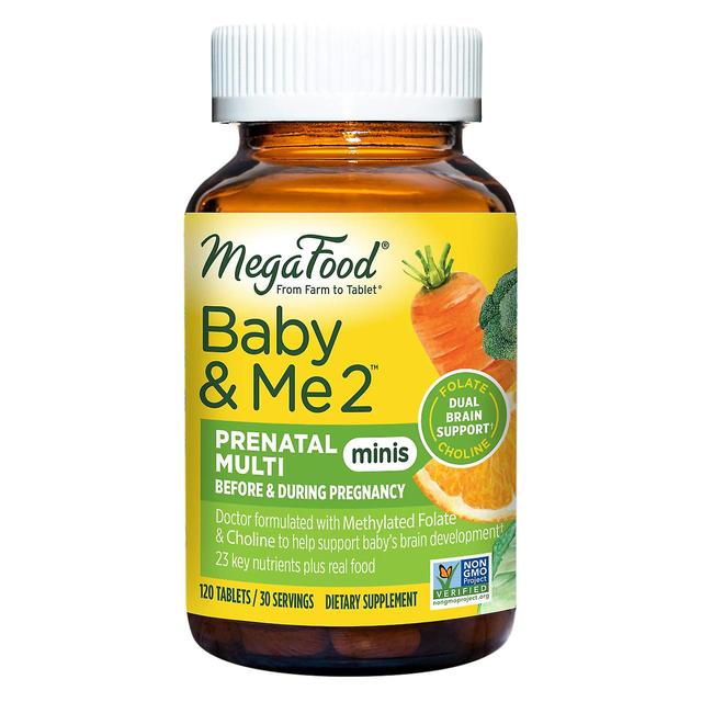 Megafood Baby & Me 2 Prenatal Multi Minis 120 Tabs Baby's Brain Development * on Productcaster.