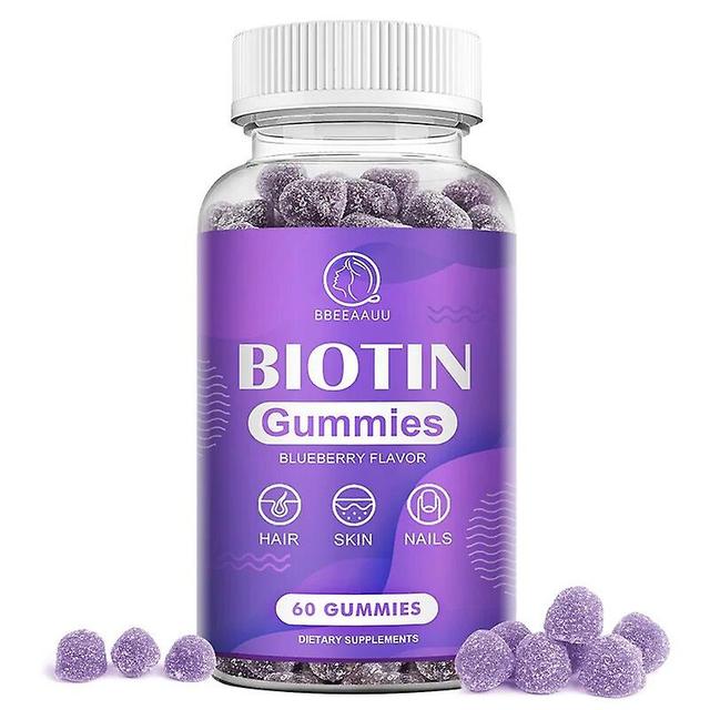 Bbeeaauu Biotin Gummies Supports Skin Hair And Nails Health Ty Health Supplements Hair Growth Stronger And Thicker Hairhuamade Huamade 60pcs on Productcaster.