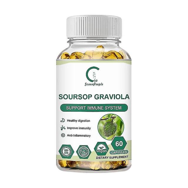 Naturalny Soursop Zdrowie emocjonalne Sterylizacja Wsparcie i wzmocnienie odporności Zdrowie przeciwstarzeniowe Kapsułki wegetariańskie-hy 60pcs on Productcaster.