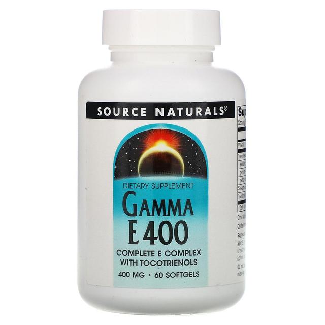 Source Naturals, Gamma E 400 Complex met Tocotrienolen, 400 mg, 60 Softgels on Productcaster.