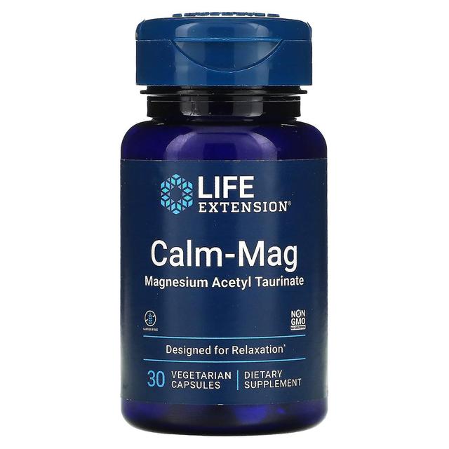 Life Extension, Calm-Mag, Magnesium Acetyl Taurinate, 30 Vegetarian Capsules on Productcaster.