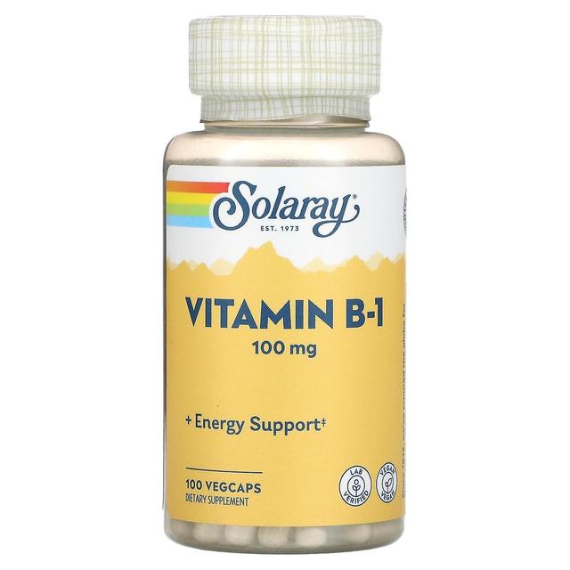 Solaray, Witamina B-1, 100 mg, 100 VegCaps on Productcaster.