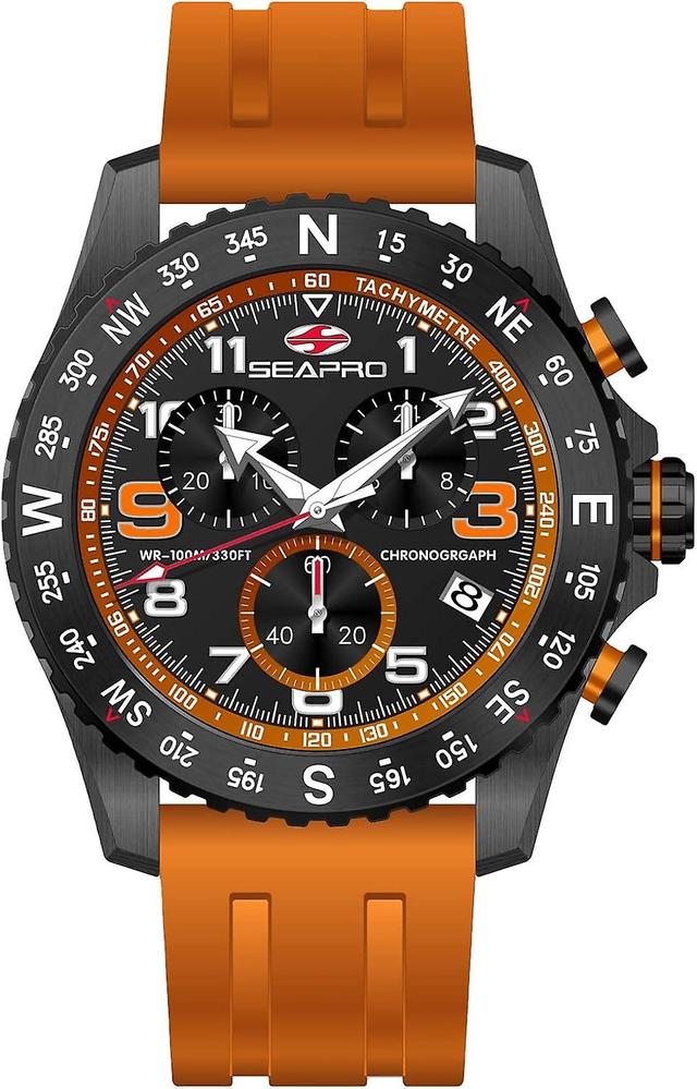 Seapro Men's Watch SP9734 Orange and Black on Productcaster.