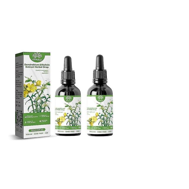 1-3pcs Dendrobium & Mullein Extract - Powerful Lung Cleanse & Respiratory Herbal Drops 2pcs on Productcaster.