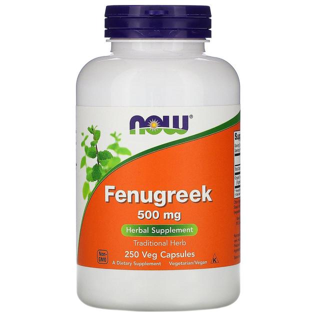 NOW Foods Ora Alimenti, Fenugreek, 500 mg, 250 Veg Capsule on Productcaster.