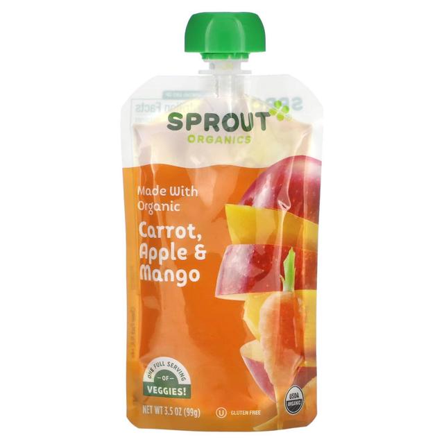 Sprout Organics, Baby Food, 6 Months & Up, Carrot, Apple & Mango, 3.5 oz (99 g) on Productcaster.