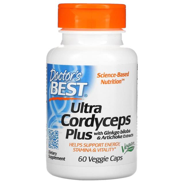 Doctor's Best, Ultra Cordyceps Plus com Ginkgo Biloba e extratos de alcachofra, 60 Veggie Caps on Productcaster.