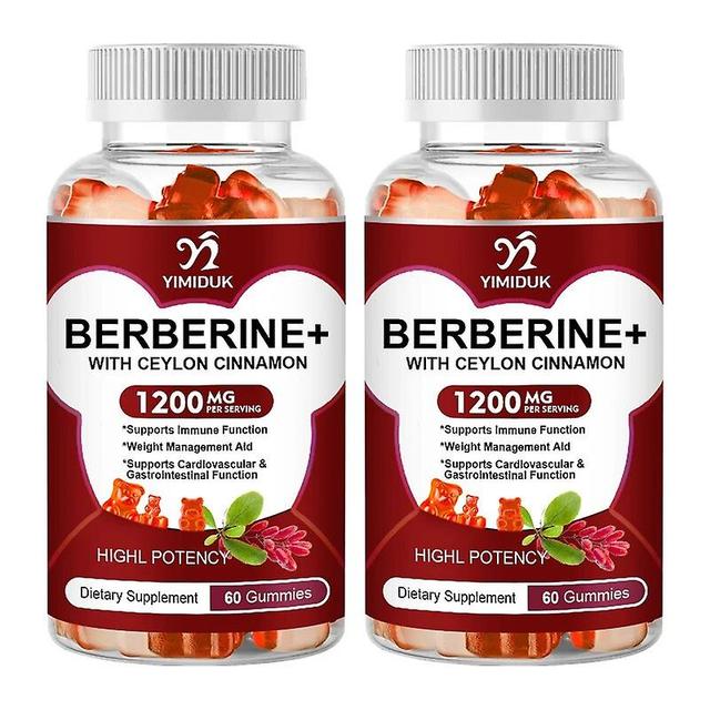 Vorallme Berberine Gummies with Ceylon Cinnamon Black Pepper Extract Supports Immune System, Cardiovascular & Gastrointestinal Function 2 Bottles on Productcaster.