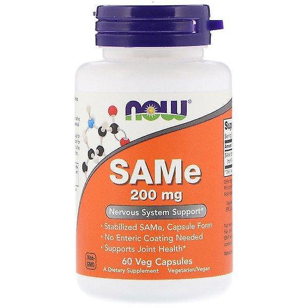 Now Foods, SAMe, 200 mg, 60 Veg Capsules on Productcaster.