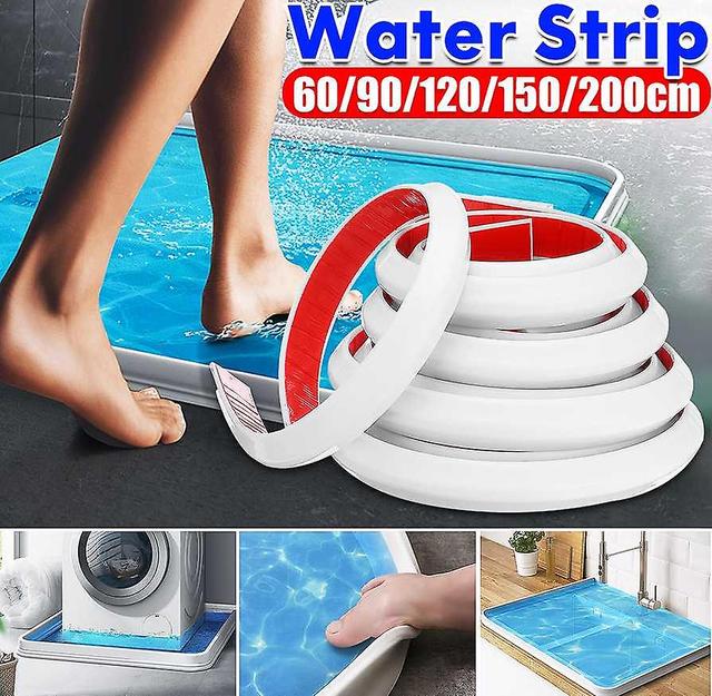 60-200cm Badkamer Waterstopper Waterafscheiding Droge en natte scheiding Waterkering Rubber Dam Silicon Water Blocker Niet slippen on Productcaster.