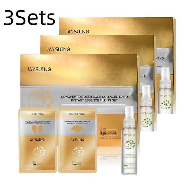 3sets Kit di essenza di collagene osseo di cervo peptidico, set di riempimento istantaneo giapponese nano essenza on Productcaster.