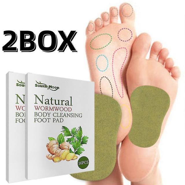 2box Wormwood Detox Foot Patches Cuidados com os pés Aliviar o estresse Ajuda a dormir Emagrecimento Body Shape Foot Paste on Productcaster.