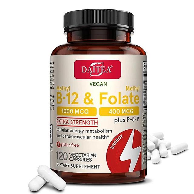 Sofirn Folic Acid and B-12 Supplement, High Potency Dual Action, Provides Energy and Cognitive Support, Active Folic Acid, Easy to Absorb 120 count... on Productcaster.