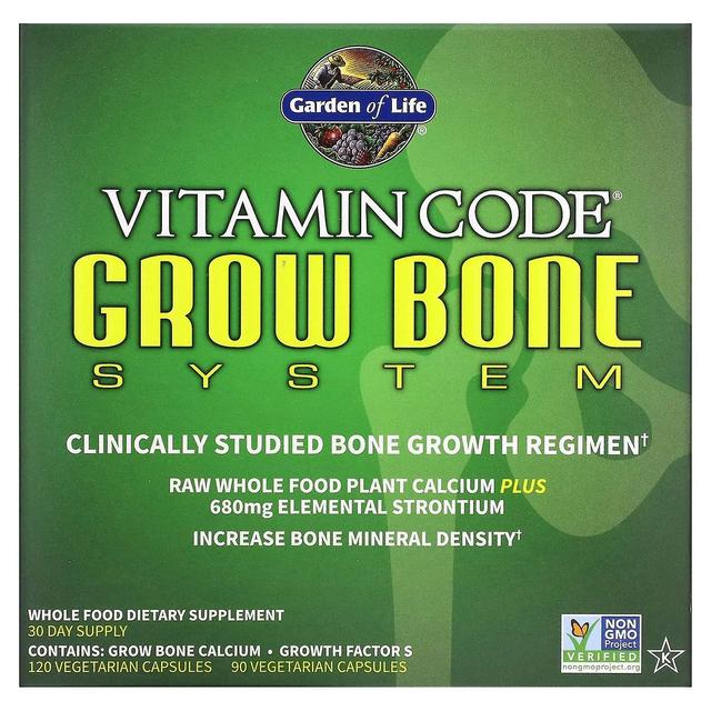 Garden of Life, Vitamin Code, Grow Bone System, 2 Part Program on Productcaster.