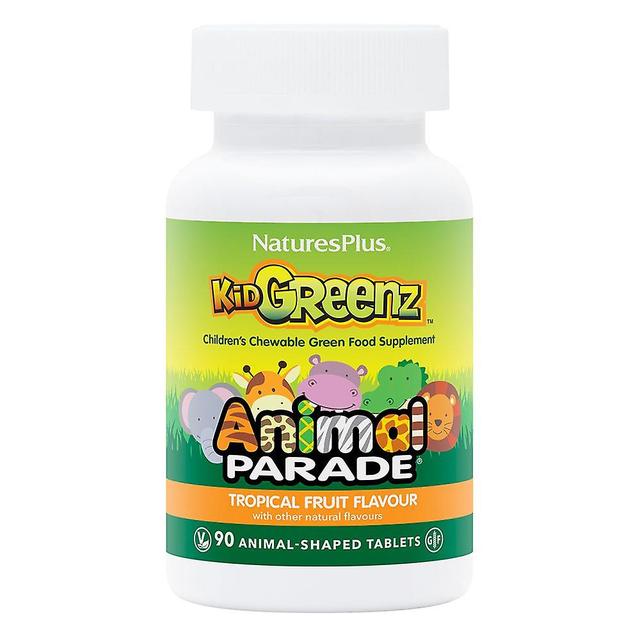 Nature's plus animal parade kidgreenz natural tropical fruit flavour 90's on Productcaster.