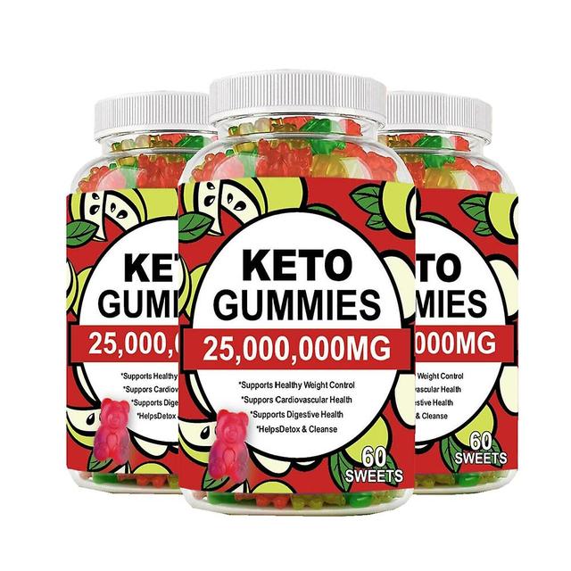 3x Minch 60 Count Keto Gummies Keton Fett Körpermanagement Burner Apfelessig Vitamin Bär Gummibär für Männer Frauen Süßigkeiten on Productcaster.