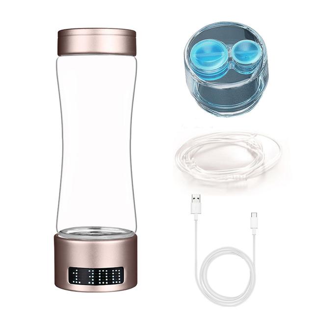 Farfi 280ML Hydropures Hydrogen Water Bottle 3Min Quick Electrolysis Hydrogen-rich Metabolism Promoting Water Cup Golden 2 on Productcaster.