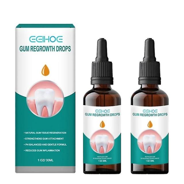 Gum Regrowth Drops, Gum Relief Drops, Gum Regrowth Drops, Gum Treatment For Receding Gums, Oil Pulling For Teeth And Gums Rejuvenate Your Gums 2pcs on Productcaster.