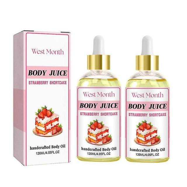 1-3PCS Wildplus Body Juice Oil Strawberry Shortcake, Handcrafted Body Oil for Women [XH] 2PCS on Productcaster.