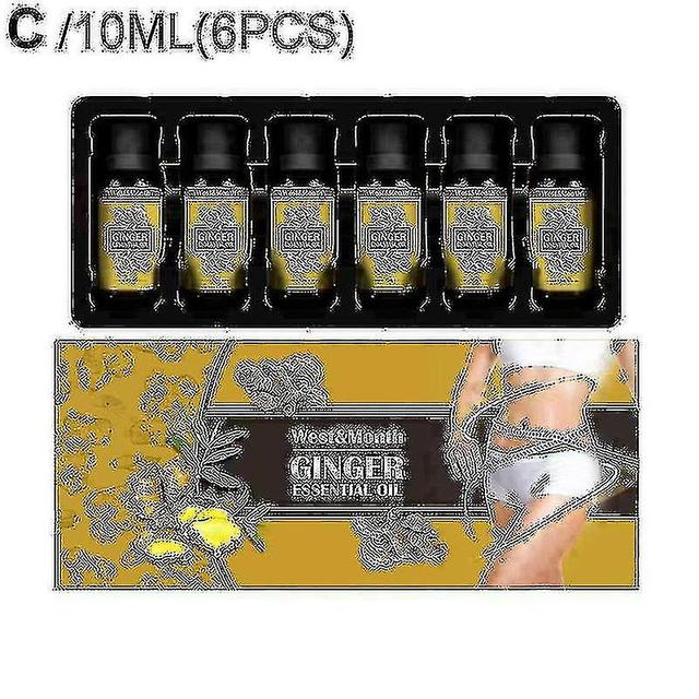 Lymph Detoxification Ginger Oil Belly Drainage Ginger Lymphatic Drainage Massage High Quality 10ml 6Pcs on Productcaster.