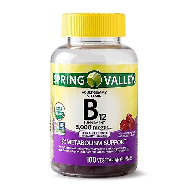 Spring Valley Goma de vitamina B12 do vale da primavera, 3000 mcg, 100 ct on Productcaster.