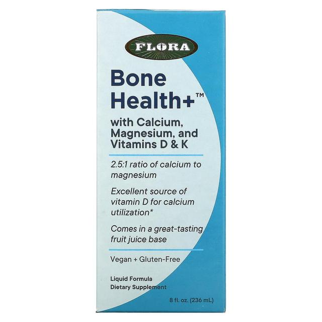 Flora, Bone Health+ with Calcium, Magnesium, and Vitamins D & K, Liquid, 8 fl oz (236 ml) on Productcaster.