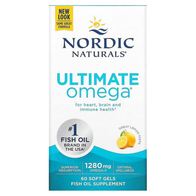 Nordic Naturals, Ultimate Omega, Lemon, 640 mg, 60 Soft Gels on Productcaster.