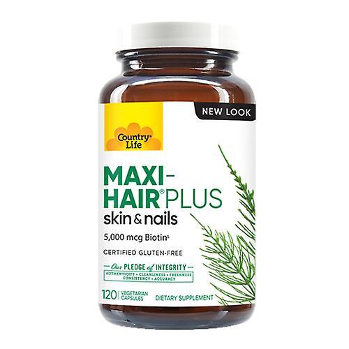 Country Life Maxi Hair Plus Biotina, 5000 mcg, 120 Veg Caps (Pack de 3) on Productcaster.