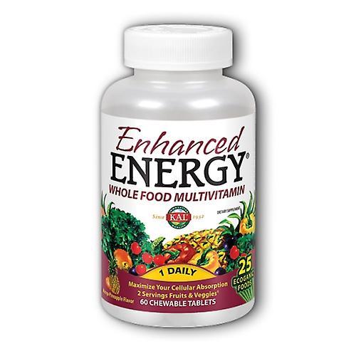 Kal Enhanced Energy, Whole Food Multivitamin Mango Pineapple, 60 Tabs (Pack of 4) on Productcaster.