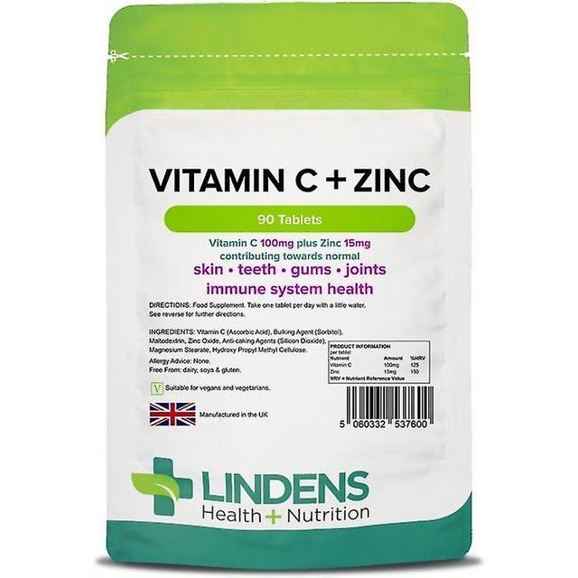 Lindens Vitamina C + Comprimidos de Zinco 90 (7600) on Productcaster.