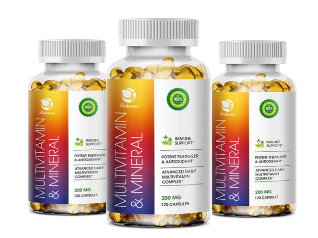 Huamade Multivitamin &mineral Capsule Promotes Bone&teeth Development Immune Support Help Metabolize Carbohydrates Beauty Health 3bottle x120pcs on Productcaster.