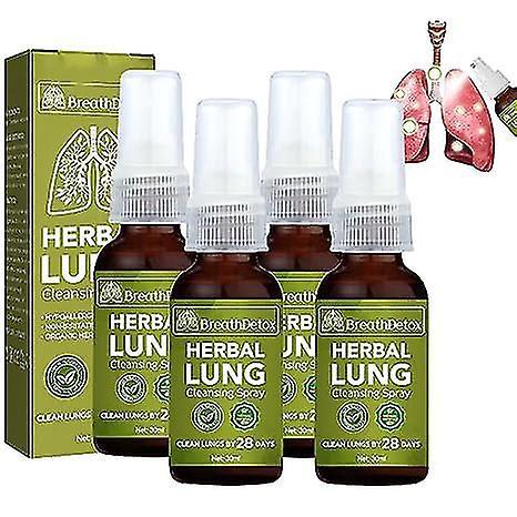 4x Herbal Lung Cleansing Spray, Herbal Lung Cleanse Spray, Breath Detox Herbal Lung Cleansing Spray on Productcaster.