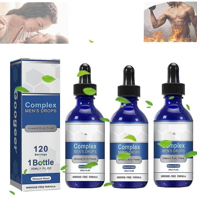 Complex Men's Drops, 30ml Complex Mens Drops, Complex Drops For Men, Inhibitor Supplement Drops, Secret Happy Drops For Strong Men L[N 3pcs on Productcaster.