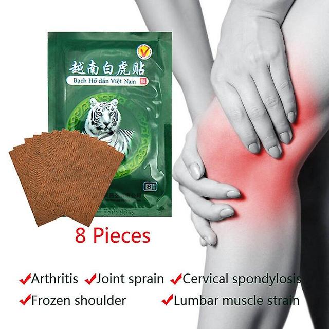 Coscelia 64pcs=8bags Vietnam White Tiger Patch Relieves Back/neck/leg /joint Pain Plaster Muscle Sprain Chinese Herb Medicine on Productcaster.