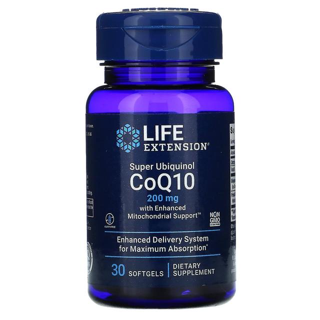 Life Extension, Super Ubiquinol CoQ10 with Enhanced Mitochondrial Support, 200 mg, 30 Softgels on Productcaster.