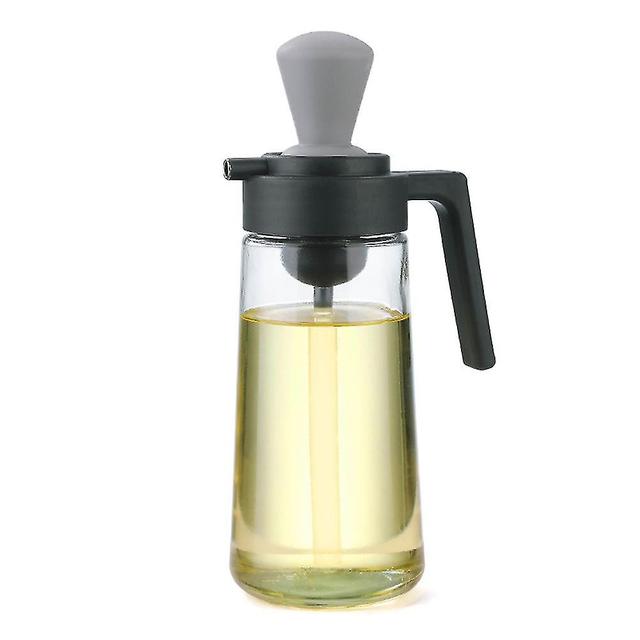 Scacv Multifunctional Oil Bottle With Brush Leak-proof Soy Sauce Dispenser Liquid Seasoning Bottle Grey Large Size on Productcaster.