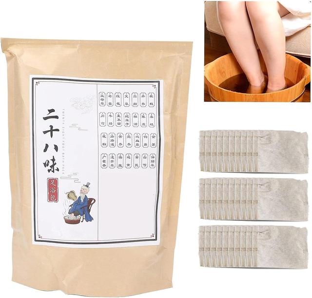 Chinese Herbal Foot Soak Bag - Callus Softening & Reflexology Spa Treatment - Traditional Wormwood Foot Bath Powder Experience on Productcaster.