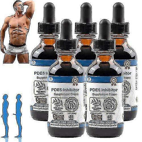 Snxijv 1-5pcs Male Pde5 Inhibitor Supplement Drops Stamina Endurance & Strength Booster Happy Wife Secret Drops on Productcaster.