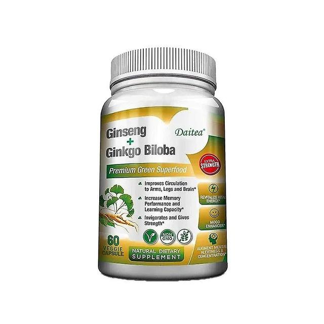 Sofirn 120 Capsules Korean Ginseng + Ginkgo Leaf Capsules Strength, Muscle, Concentration, Cognition 60 count-1 bottle on Productcaster.