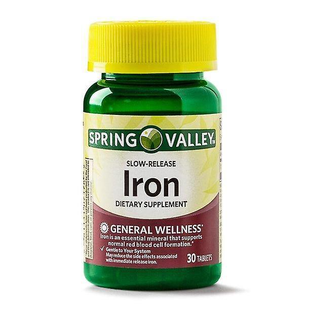 Spring valley iron supplement slow release tablets, 45 mg, 30 ct on Productcaster.