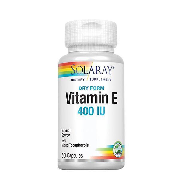 Solaray vitamin e, dry 400 iu w/ mixed tocopherols | non-oily | healthy cardiac function, 50 capsules on Productcaster.