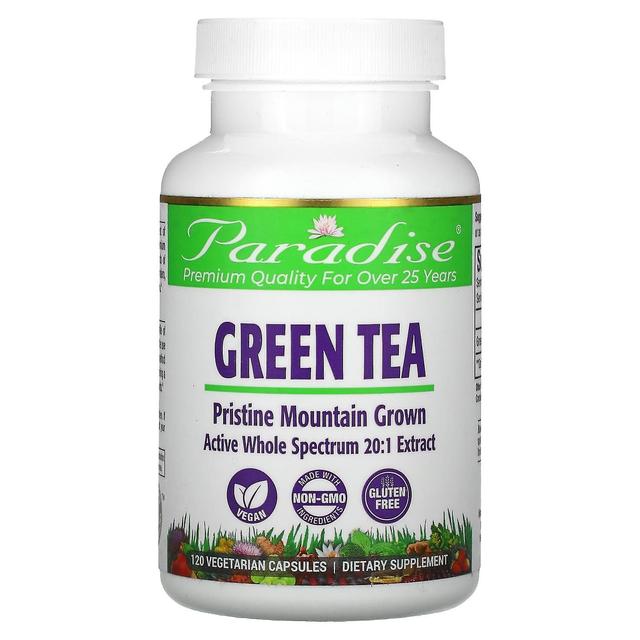 Paradise Herbs, Green Tea, 120 Vegetarian Capsules on Productcaster.