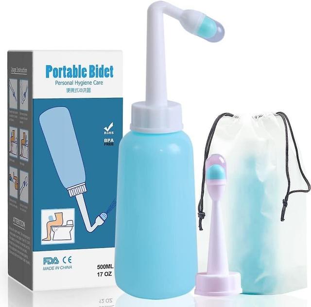 Zjrui Portable Travel Bidet Peri Bottle 500ml Women Peri Recovery Postpartum Care After Birth Postpartum Clean New Mum Maternity Essentials Blue on Productcaster.