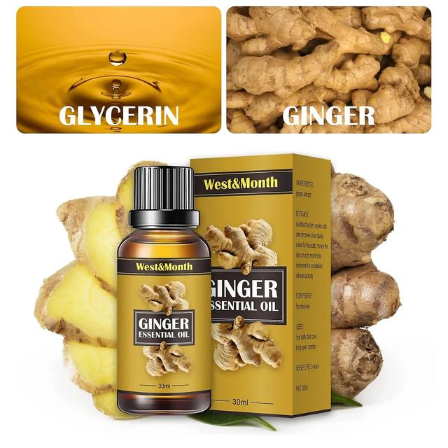 Natural Ginger Oil Slimming Essential Oils Fat BurnThin Leg Waist Slim Massage Oil Full Body Slim Plant Massage Oils Anti Aging 10mlx6pcs on Productcaster.