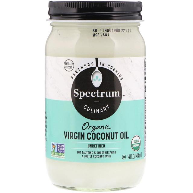 Spectrum Culinary, Olio di cocco vergine biologico, non raffinato, 14 fl oz (414 ml) on Productcaster.