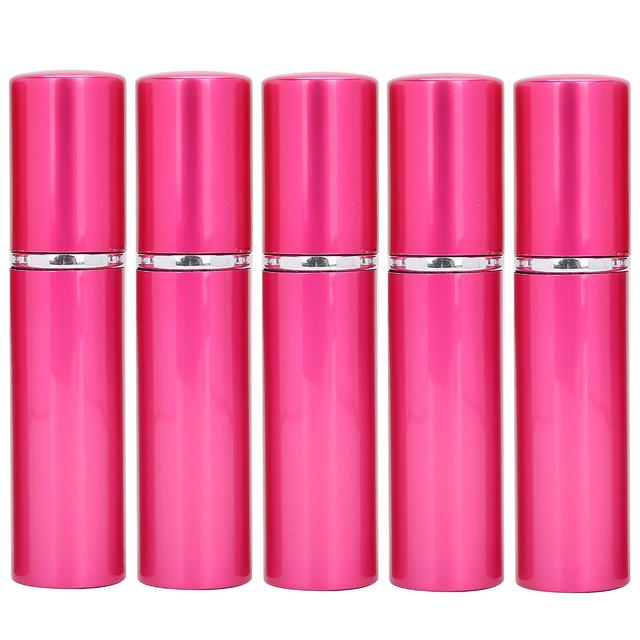 Refillable Perfume Spray Bottle Set of 5 Aluminum Refillable Perfume Spray Bottles - 10ml Portable Empty Atomizers in Rose Red on Productcaster.