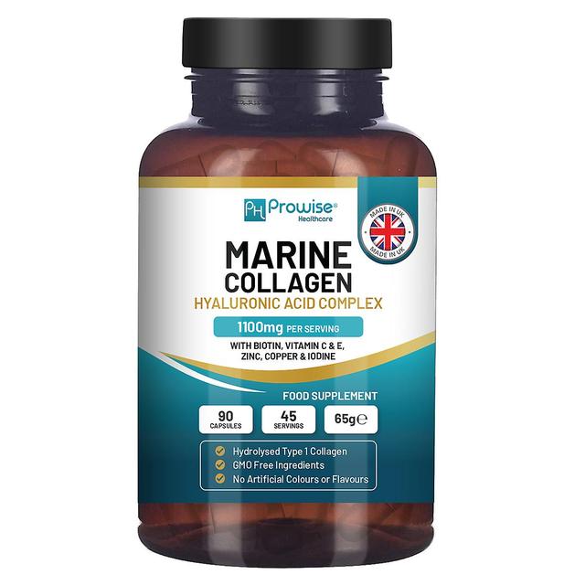 Prowise Healthcare Marine Collagen with Hyaluronic Acid Complex 1100mg 90 Capsules I For Women and Men I Made in UK by Prowise on Productcaster.