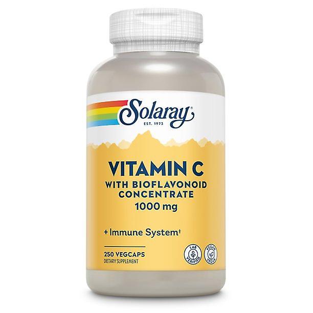 Solaray vitamin c with bioflavonoid concentrate 1000mg, healthy immune function, skin, hair & nails support, 250 vegcaps on Productcaster.