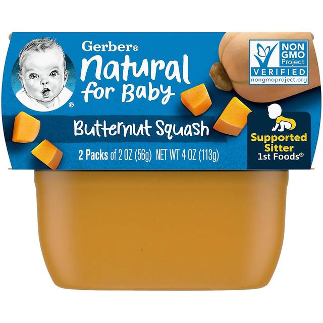 Gerber, naturligt for baby, 1st Foods, Butternut Squash, 2 Pack, 2 oz (56 g) hver on Productcaster.