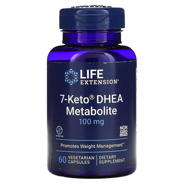 Life Extension Livsforlængelse, 7-Keto DHEA metabolit, 100 mg, 60 vegetariske kapsler on Productcaster.